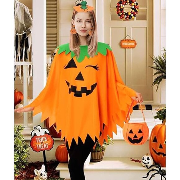 Women Orange Cute Pumpkin Ghost Beaded Dangle Earrings Spooky Skull Halloween - Picture 3 of 8